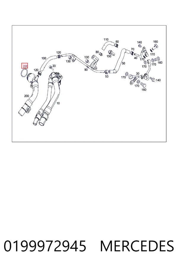 Прокладка водяной помпы A0199972945 Mercedes