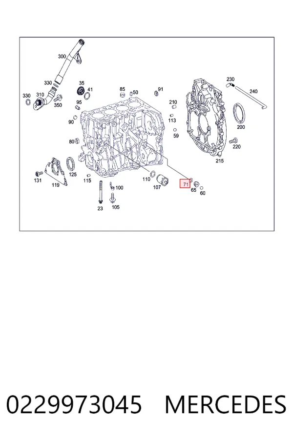 A0229973045 Mercedes 