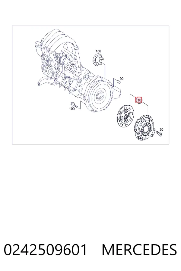 Комплект сцепления Mercedes A0242509601