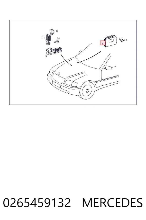 Блок управления акпп 0265459132 Mercedes
