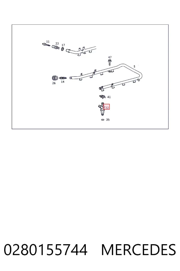 Топливные форсунки Mercedes ML/GLE W163