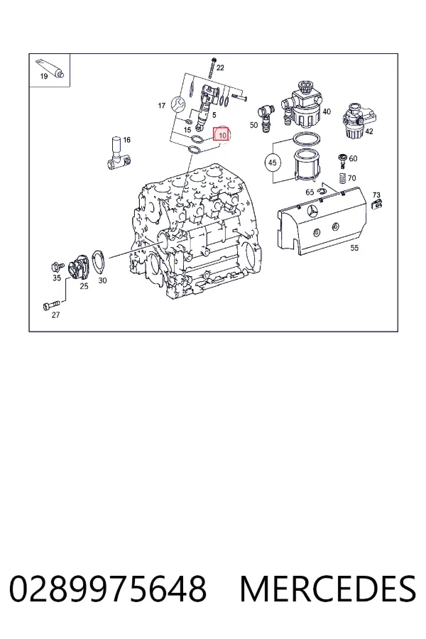 Кольцо форсунки 0289975648 Mercedes