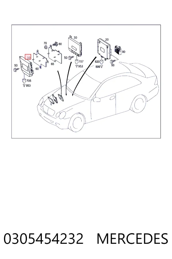 Блок управления акпп 0305454232 Mercedes