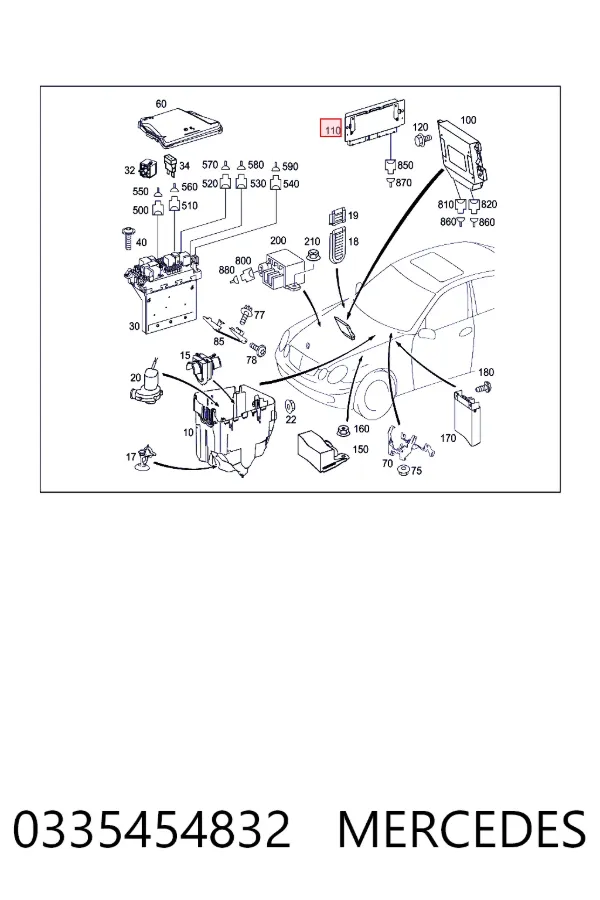 Блок управления ESP A0335454832 Mercedes
