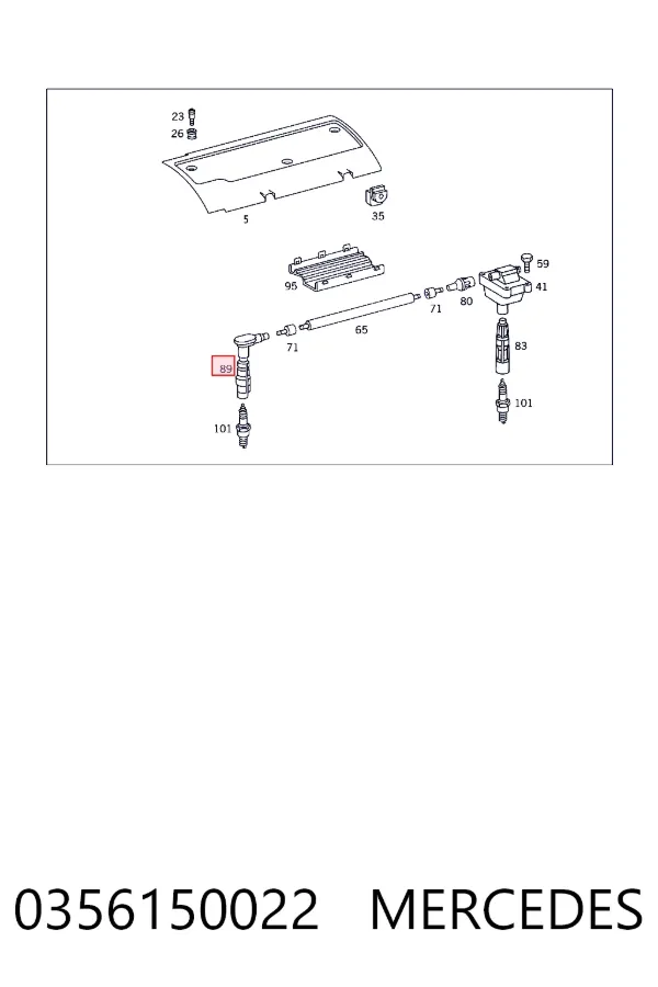 Наконечник свечи зажигания Mercedes A0356150022 цена, от 6.09 USD