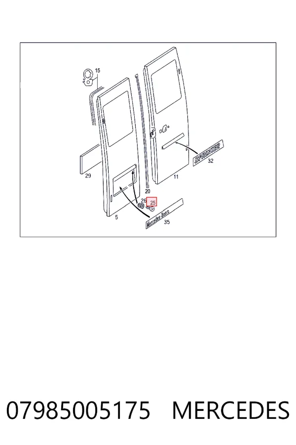  Mercedes N007985005175 цена, от 3.42 USD