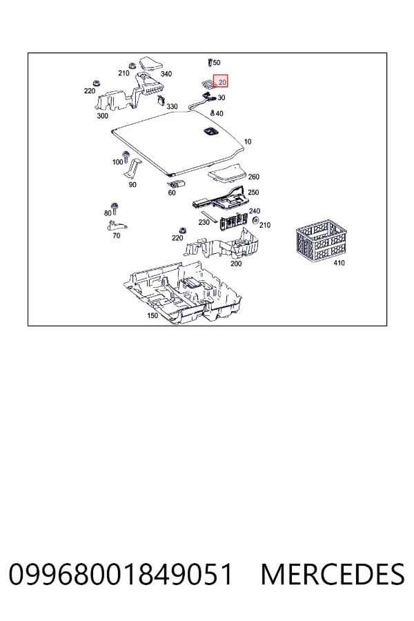 Купить A09968001849051 Mercedes 