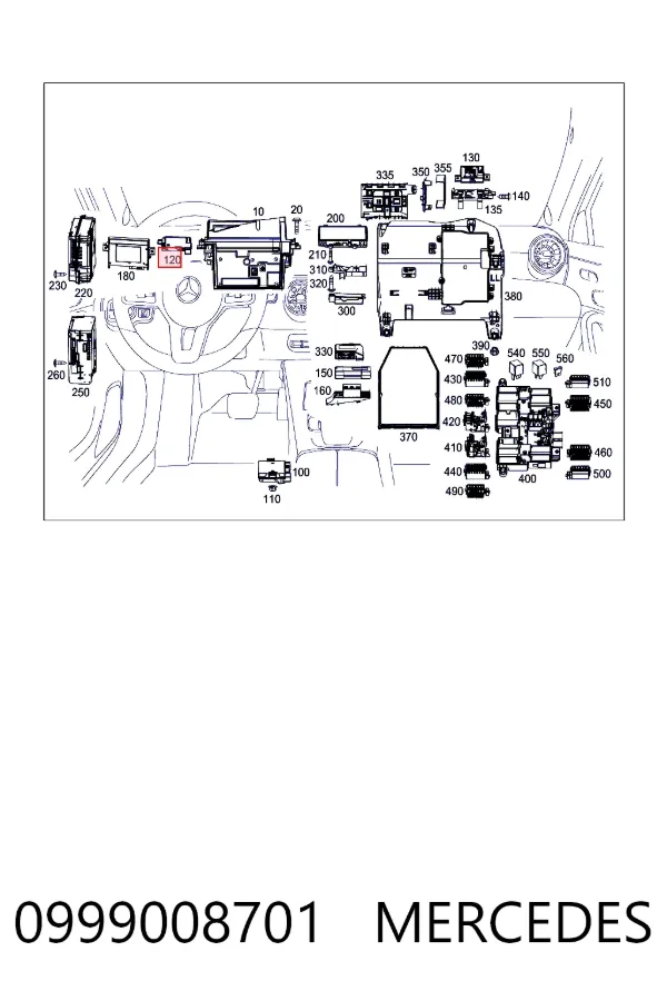 A0999008701 Mercedes 