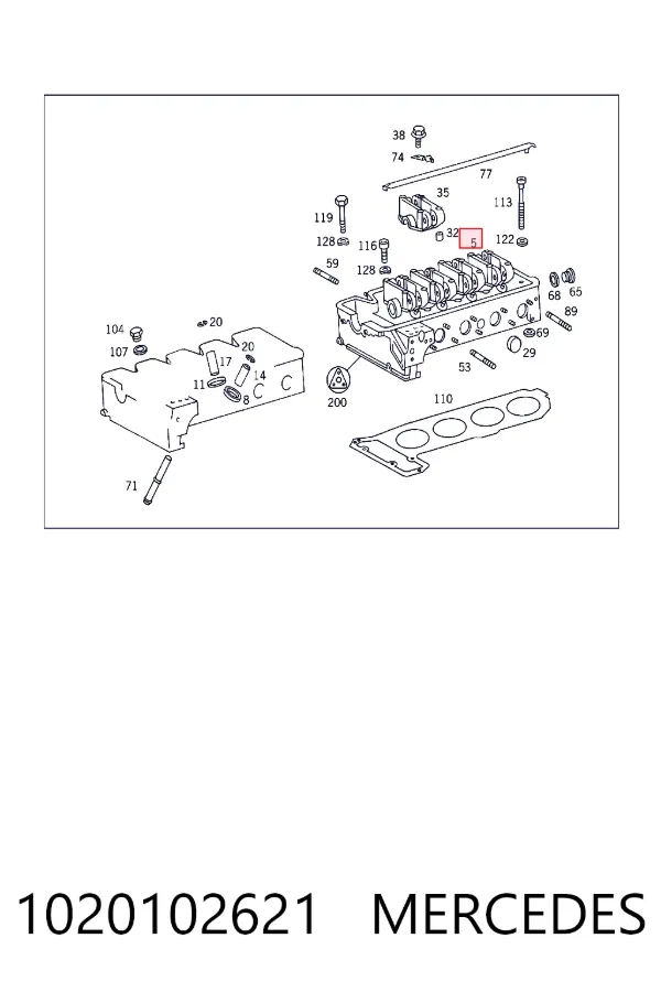 Головка двигателя Mercedes A1020102621 цена, от 998.29 USD