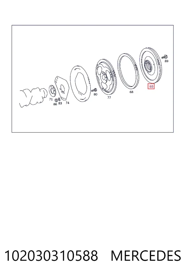 Купить A1020303105 Mercedes Маховик с зубчатым ободом