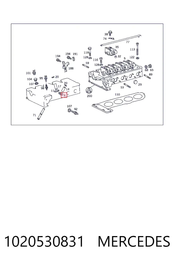 Седло клапана выпускного Mercedes A1020530831 цена, от 49.60 USD