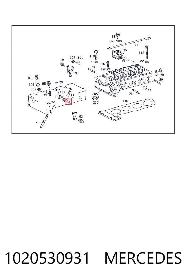 Седло клапана выпускного Mercedes A1020530931 цена, от 37.95 USD
