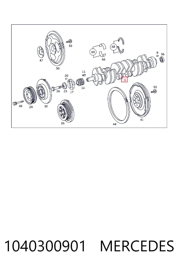 Купить A1040300901 Mercedes Коленвал