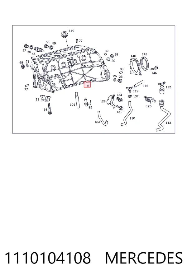 Блок двигателя Mercedes A1110104108 цена, от 126.69 USD