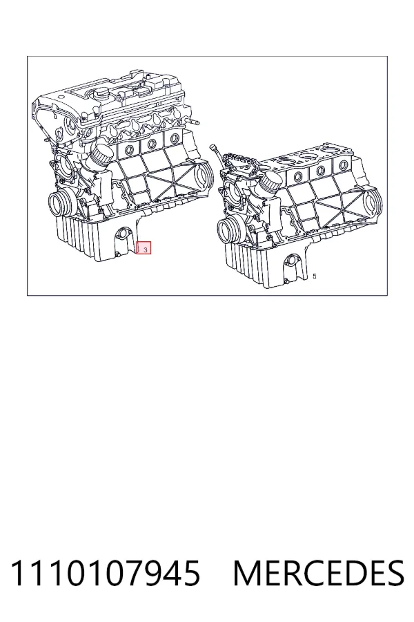 Двигатель в сборе Mercedes A1110107945