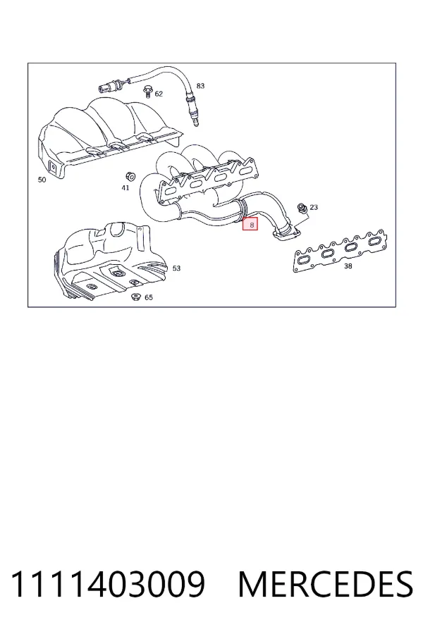 Выпускной коллектор 1111403009 Mercedes