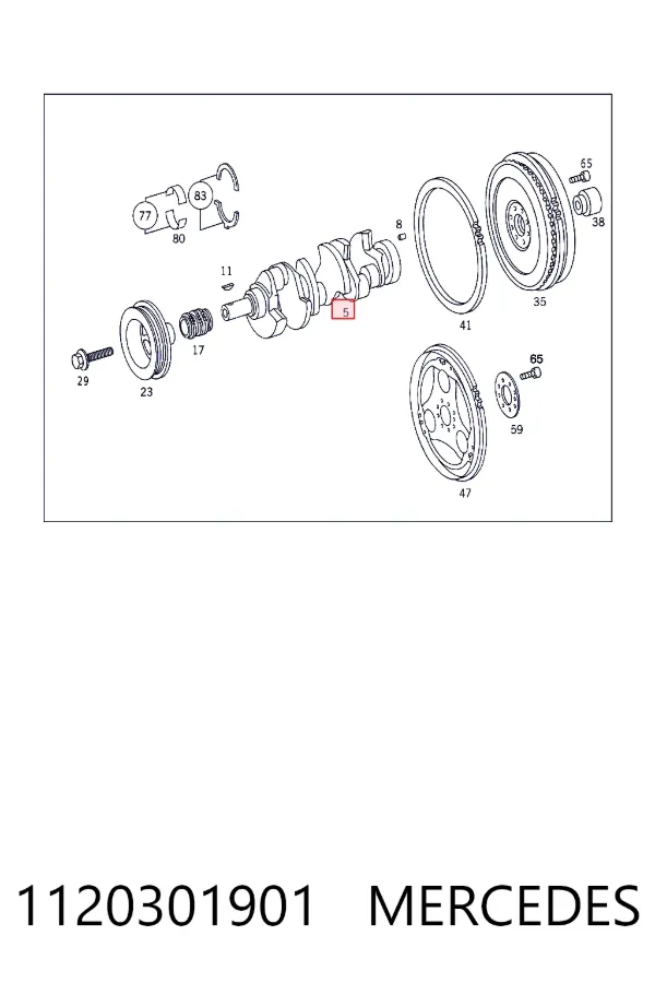 A1120301901 Mercedes Коленвал двигателя