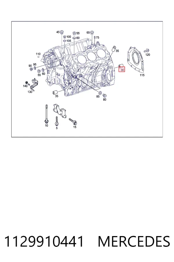  Mercedes A1129910441 цена, от  