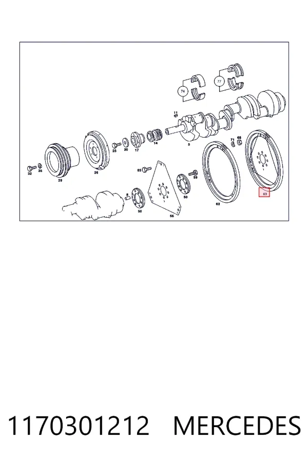 Купить A1170301212 Mercedes Венец маховика