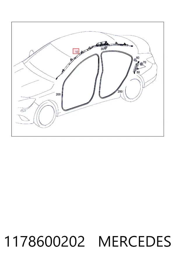 Шторка боковая, правая 1178600202 Mercedes