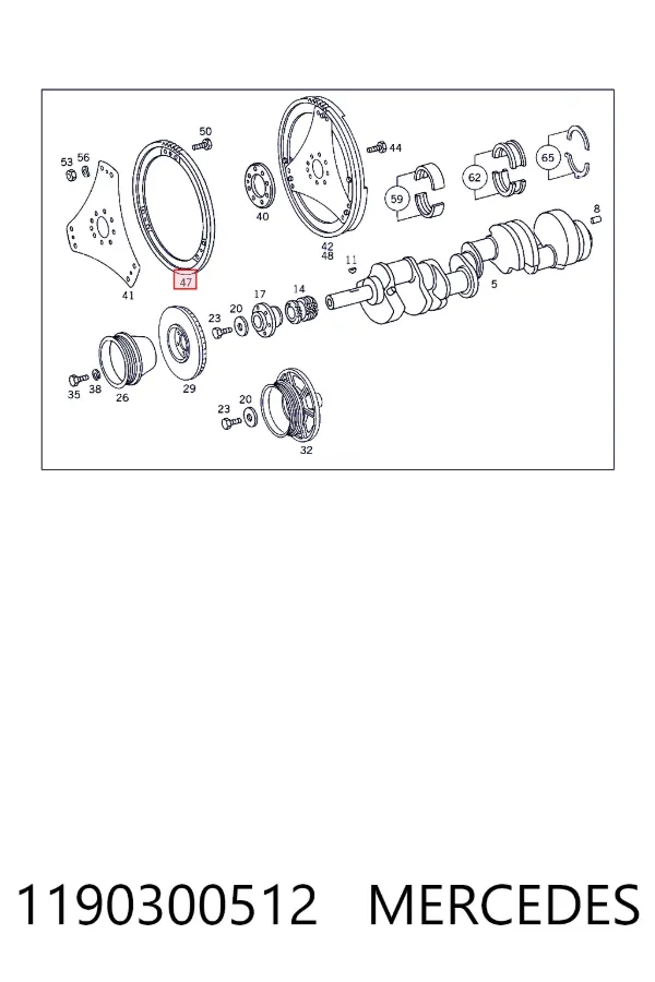 Купить A1190300512 Mercedes Венец маховика