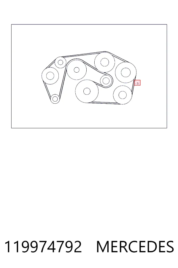 Клиновый ремень Mercedes A0119974792 цена, от 33.14 USD