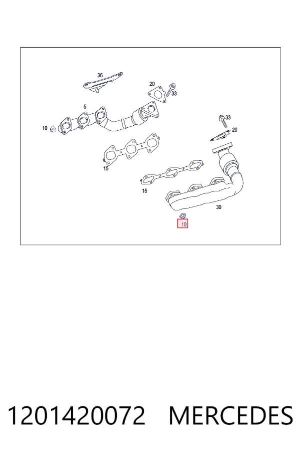 Гайка выпускного коллектора 1201420072 Mercedes