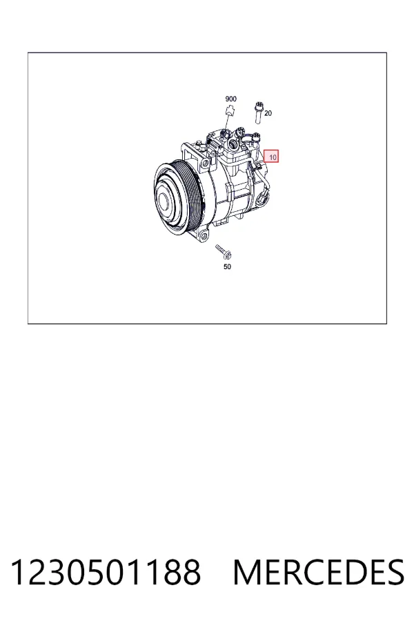 A0012305011 Mercedes Компрессор хладагента