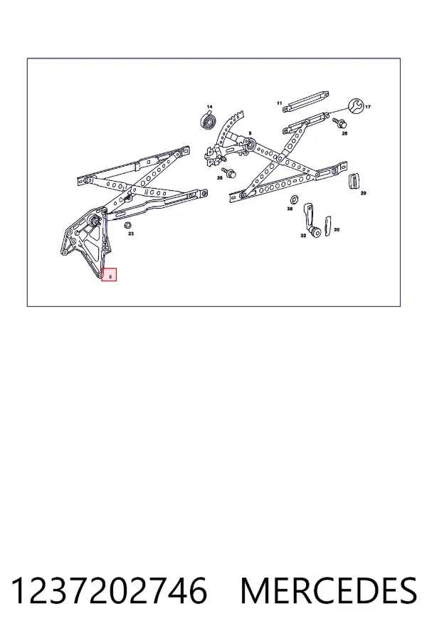 Стеклоподъемник передней левой двери A1237202746 Mercedes