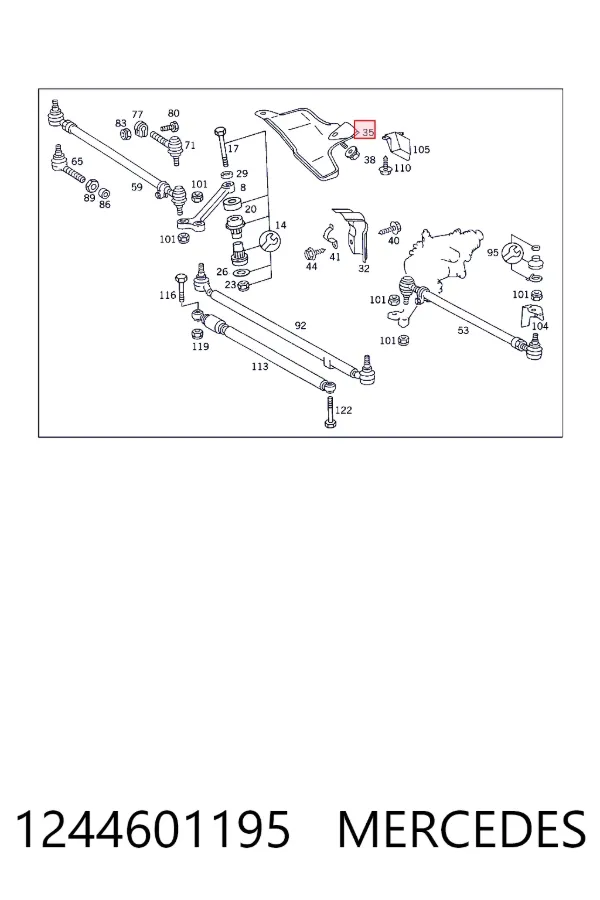  Mercedes A1244601195 цена, от 92.92 USD