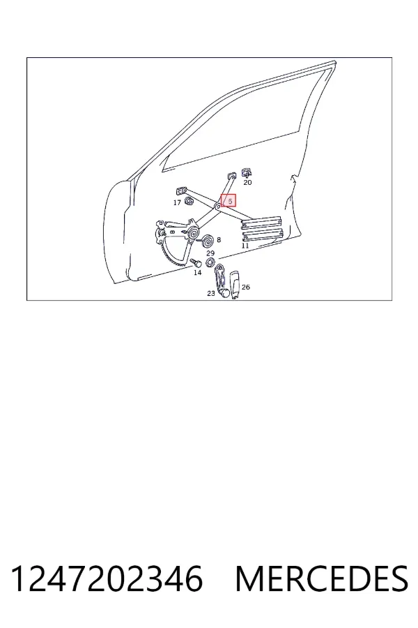 Стеклоподъемник передней левой двери 1247202346 Mercedes