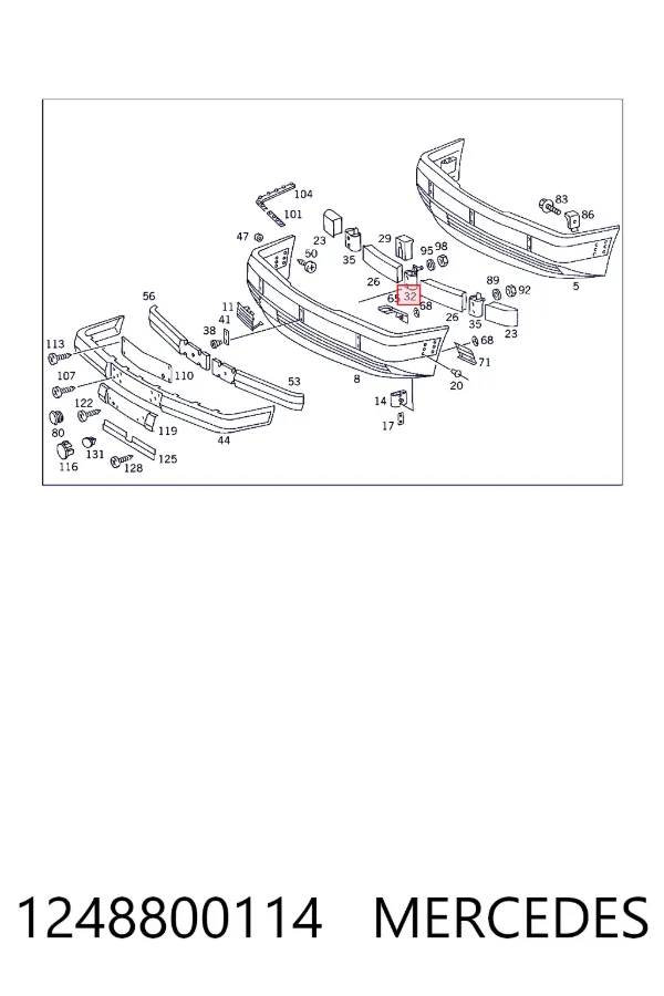 Купить A1248800114 Mercedes 