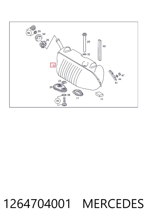 Купить A1264704001 Mercedes Танк топливный