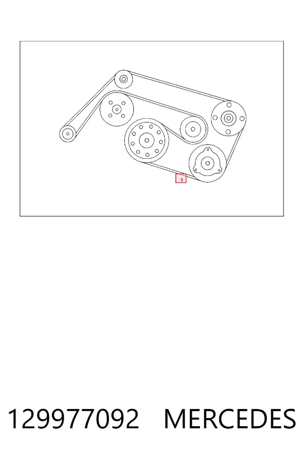Ремень кондиционера Mercedes A0129977092