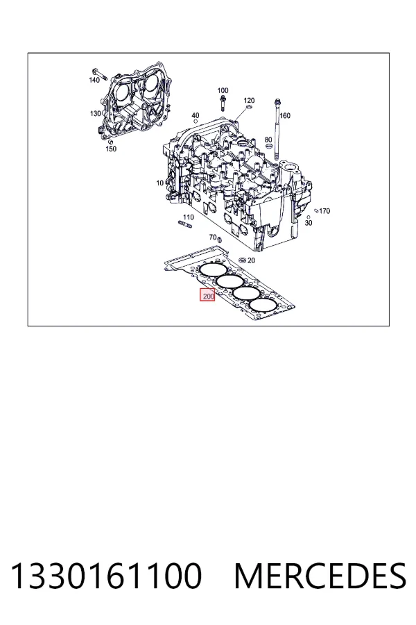 A1330161100 Mercedes Прокладка головки блока