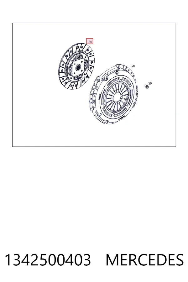 Диск сцепления A1342500403 Mercedes