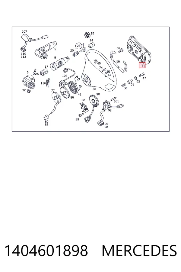 Airbag в мультируль Mercedes A1404601898 цена, от 45.20 USD
