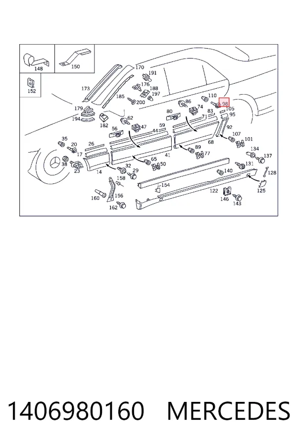  Mercedes A1406980160 цена, от 0.71 USD