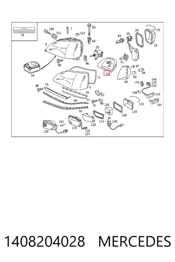  Mercedes A1408204028 цена, от 201.15 USD