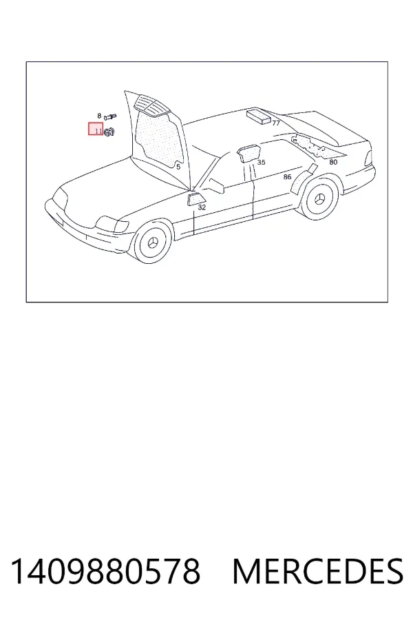  Mercedes A1409880578 цена, от 87.97 USD
