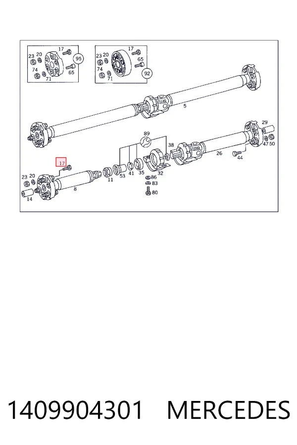  Mercedes A1409904301 цена, от 13.46 USD