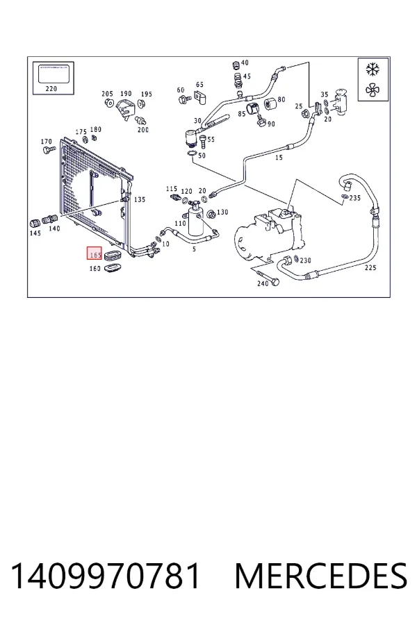  Mercedes A1409970781 цена, от 4.27 USD