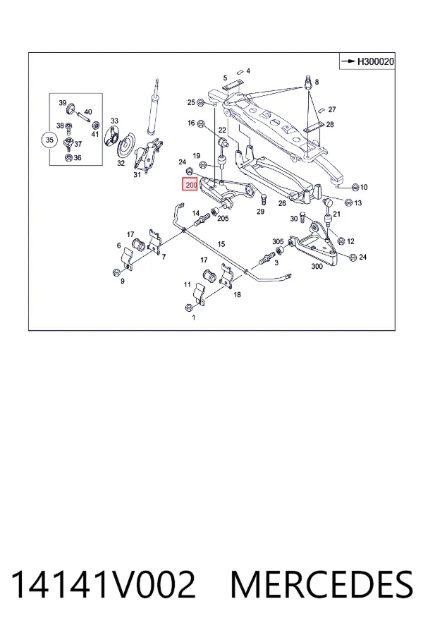 Стойки и рычаги подвески Mercedes Q0014141V002000000 цена, от 34.61 USD