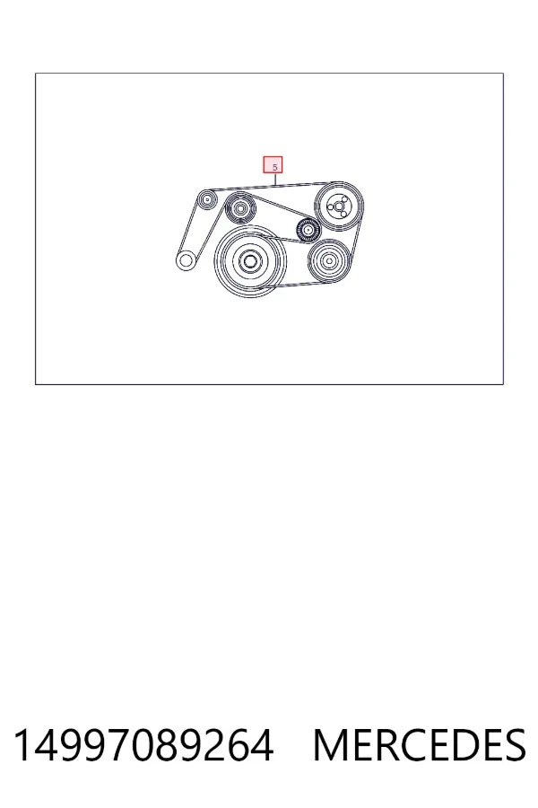 Купить A0149970892 Mercedes Ремень генератора