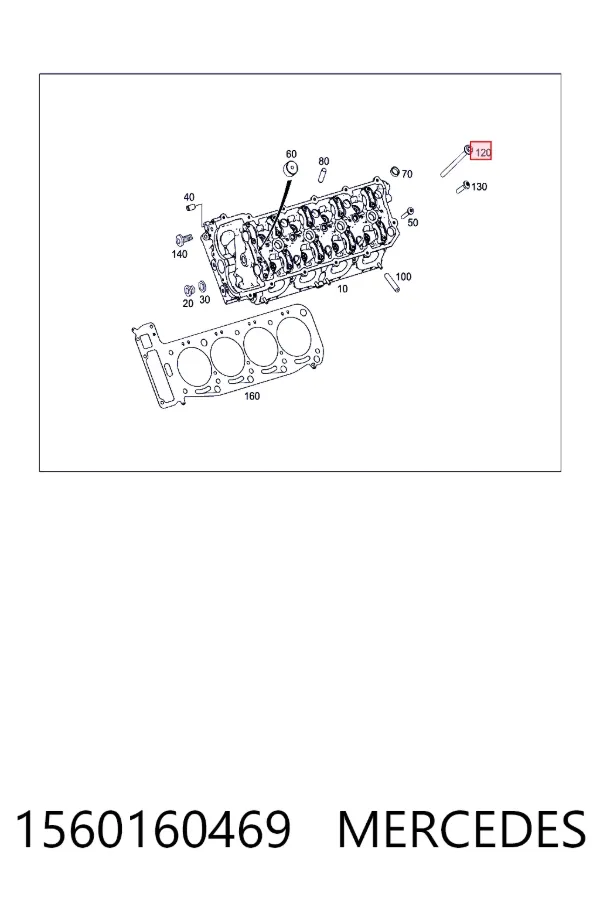 A1560160469 Mercedes Болт крепления головки блока цилиндров
