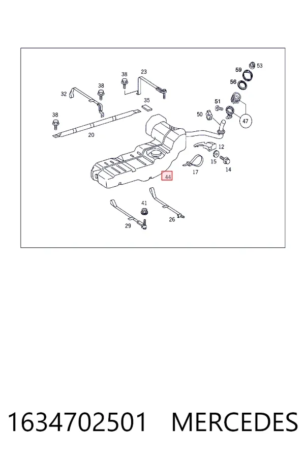 Бензобак Mercedes A1634702501 цена, от 4174.60 USD