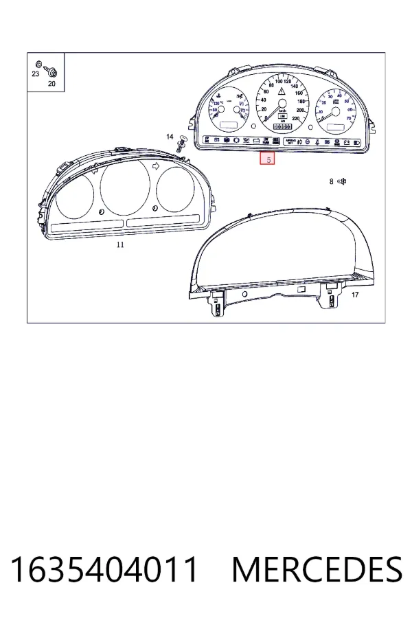 Панель приборов A1635404011 Mercedes