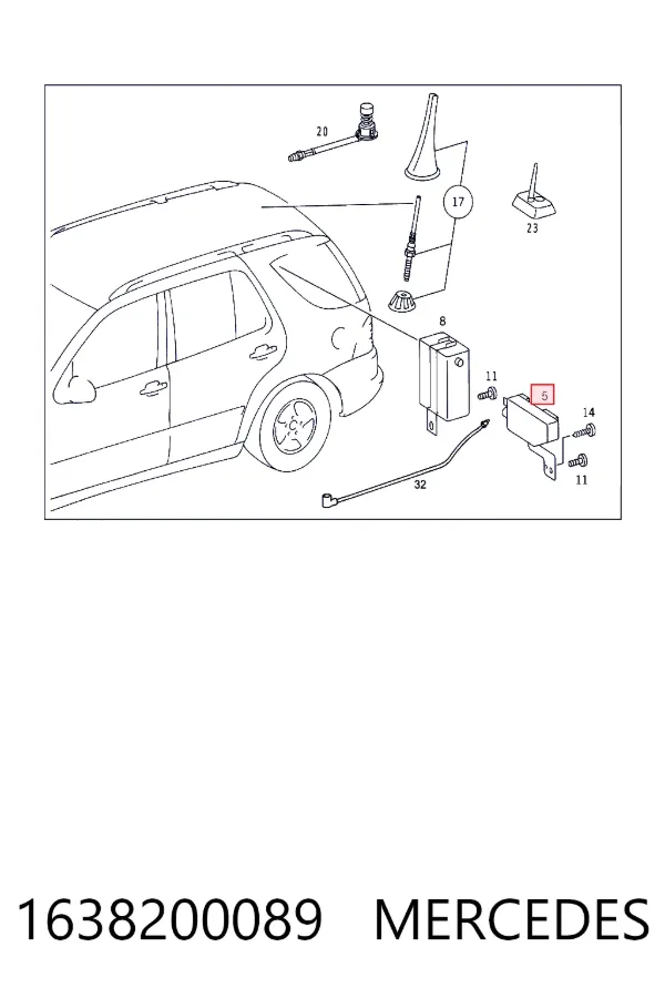 Купить A1638200089 Mercedes 