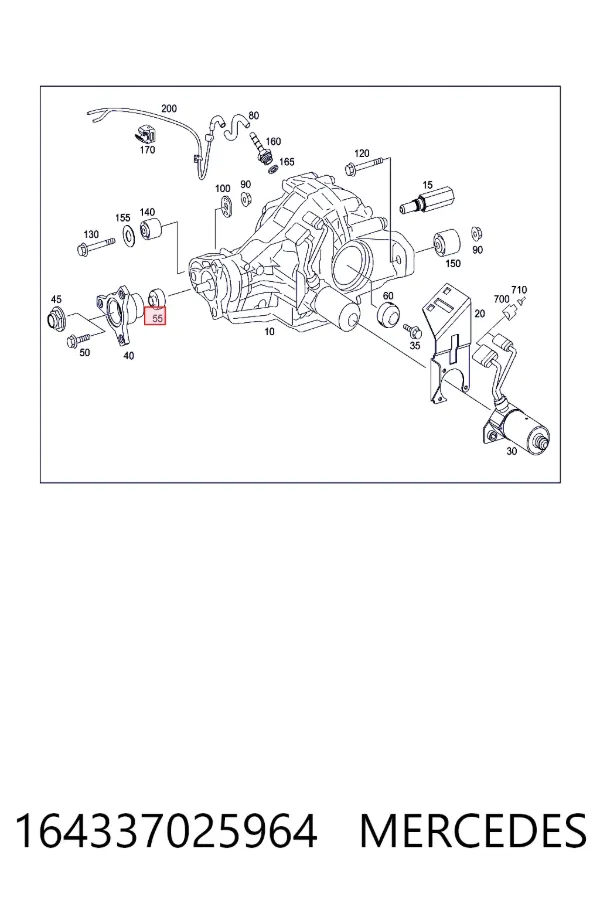 Купить A1643370259 Mercedes Сальник хвостовика