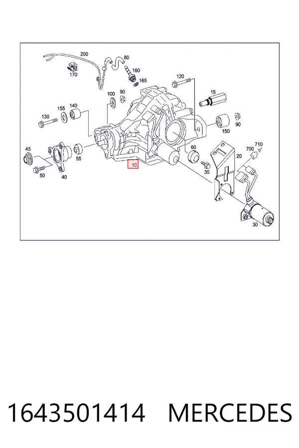 A1643501414 Mercedes Редуктор моста заднего